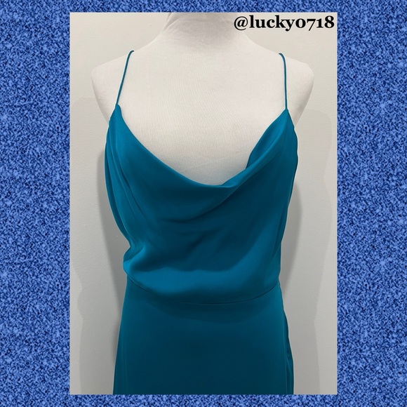 Intermix NWT Teal Blue Parker Mini Dress Sz 4 - Picture 2 of 8